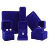 Royal Blue Round Corner Plush Jewelry Gift Box for Rings, Pendants, Bracelets, Necklaces, Beads