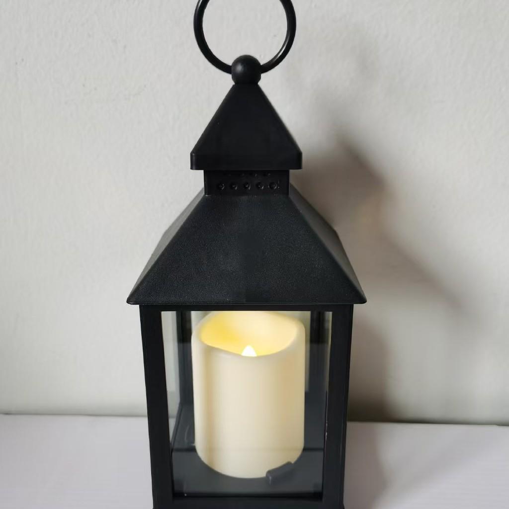 Retro Romantic LED Wind Lantern: Cross-border Candle Holder for Christmas, Halloween Night Light