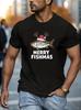 Men's Happy Fish Christmas & Hanukkah Short-Sleeve T-Shirt - Random Fish Print F