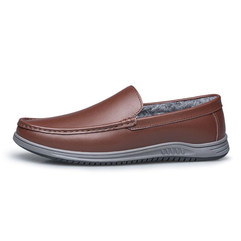 Pantofi Bărbați din Piele cu Blană 2024 Casual Slip on Formal Mocasini Bărbați Mocasini Italiani Negri Pantofi de Condus Adidași Pantofi Comozi