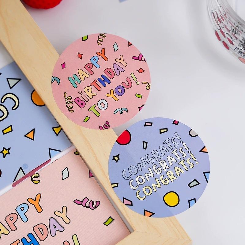 

500PCS Custom Stickers and Customized Logo Wedding Baptism Stickers Design Your Own Logo Stickers Personalize Stickers 3CM-Round-500PCS
