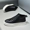 Men's shoes new leather high-top one-pedal casual shoes men's thick soles light and versatile Korean version of casual little white leather shoes