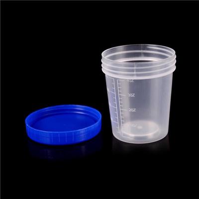 120 Ml Plastic Specimen Sample Tank Process Container Urinal Cup With Cover