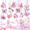 Paper Elegant Butterfly Spiral Pendant For Event Backdrop And Party Decorations