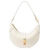 Polo ID Brand Logo Zipper Closure Dumpling Bag Leather Crescent Shoulder Bag Mini Women Bags Ivory 428895802007