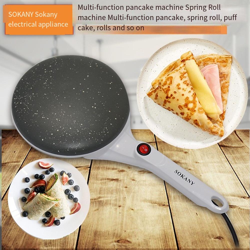Mini Non-stick Pizza Cake Pancake Machine Electric Crepe Maker Roti Frying Baking Pan Spring Roll Pastry Grill Home Kitchen 220V