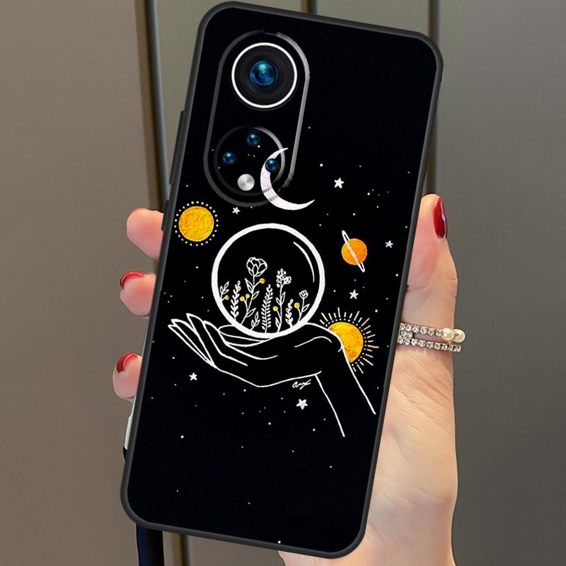 Sun Moon Flowers Cover For Honor 90 70 50 Magic 6 Pro Magic 5 Lite Honor X6a X7a X8a X9a X8b X9b X8 X9 Case