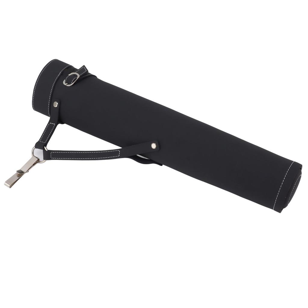 Arrow Quiver Holder Holding 20 Arrows Large Capacity Leather Archery Arrow Holder with Shoulder Strap Black