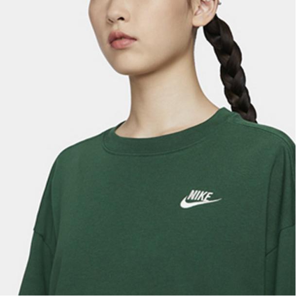 New Nike Drop Shoulder Sleeve T Shirt Women's Canyon Green HJ0838-341