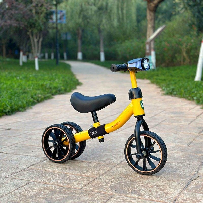 

Балансовый велосипед (для детей) Многофункциональный детский самокат для детей 1-3 лет, детский четырехколесный балансировочный велосипед, подарок на первый день рождения Yellow front and back two [tricycle]]