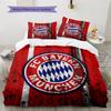 Klub Piłkarski Bayern Monachium Wzór Pościel Kołdra Zestaw Dekoracja Domu Prezent (1 * poszwa na kołdrę + 2 * poszewki na poduszki bez rdzenia)