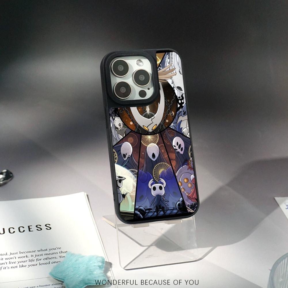 Super fashion Hollow Knights game Phone Case for iPhone 17 16 e 15 14 13 12 Pro Max Sheepskin Silver-edged protective case