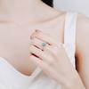 Dainty 925 Silver 1 Carat Round Cut Moissanite Engagement Women's  Vintage Fine Jewelry Rings