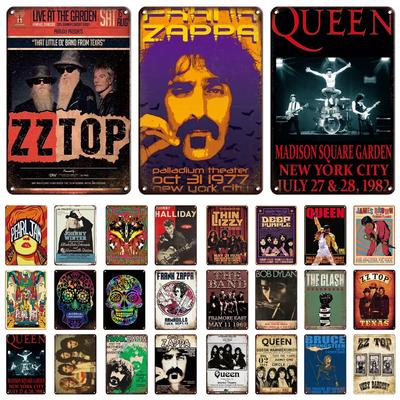 Retro Famous Rock Band Plechová cedule Zpěvák Plakát Kovová plaketa Vintage Plechový talíř Pro Kavárnu Hospoda Muž Jeskyně Pokoj Domácí Nástěnná dekorace