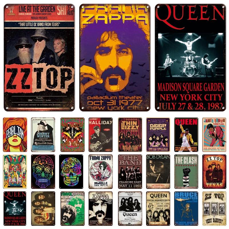 Retro Famous Rock Band Tin Sign Singer Poster Metal Plaque Vintage Metal Plate For Coffee Bar Pub Man Cave Room Home Wall Decor