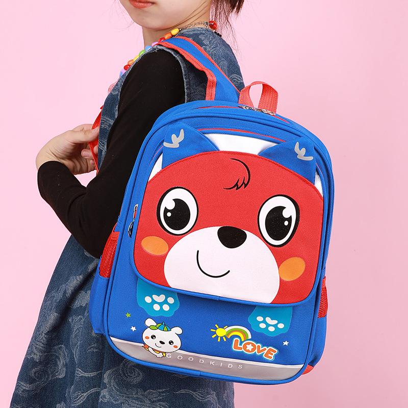 Cartoon children's backpack new cute bear boys and girls backpack kindergarten baby burden reduction schoolbag