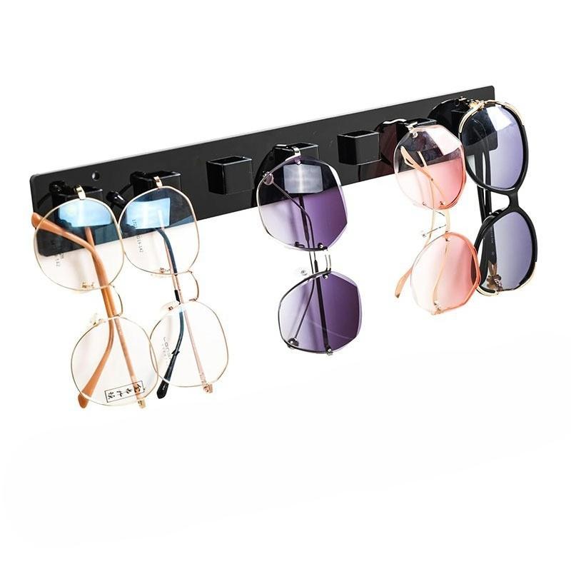 

Акриловая подставка-дисплей для солнцезащитных очков, Многоуровневый органайзер для очков и очков для чтения, Настольная полка для хранения для дома и офиса чёрный