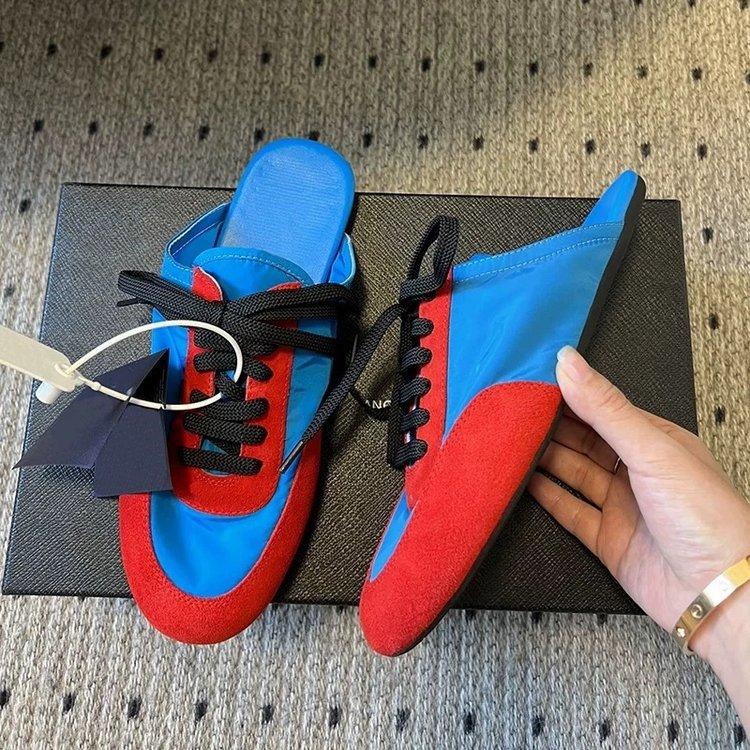 2025 spring and summer new bag head half slippers women's outer wear lazy one pedal flat comfortable casual women's single shoes
