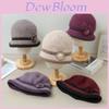 Knitted Hat And Neck Warmer Set For Middleaged Women With Floral Embroidery For Autumn Winter Comfort