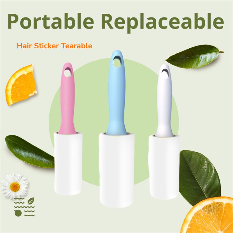 Sticker Hair Absorber Tearable Dust Sticking Paper Portable Removal Roller Brush