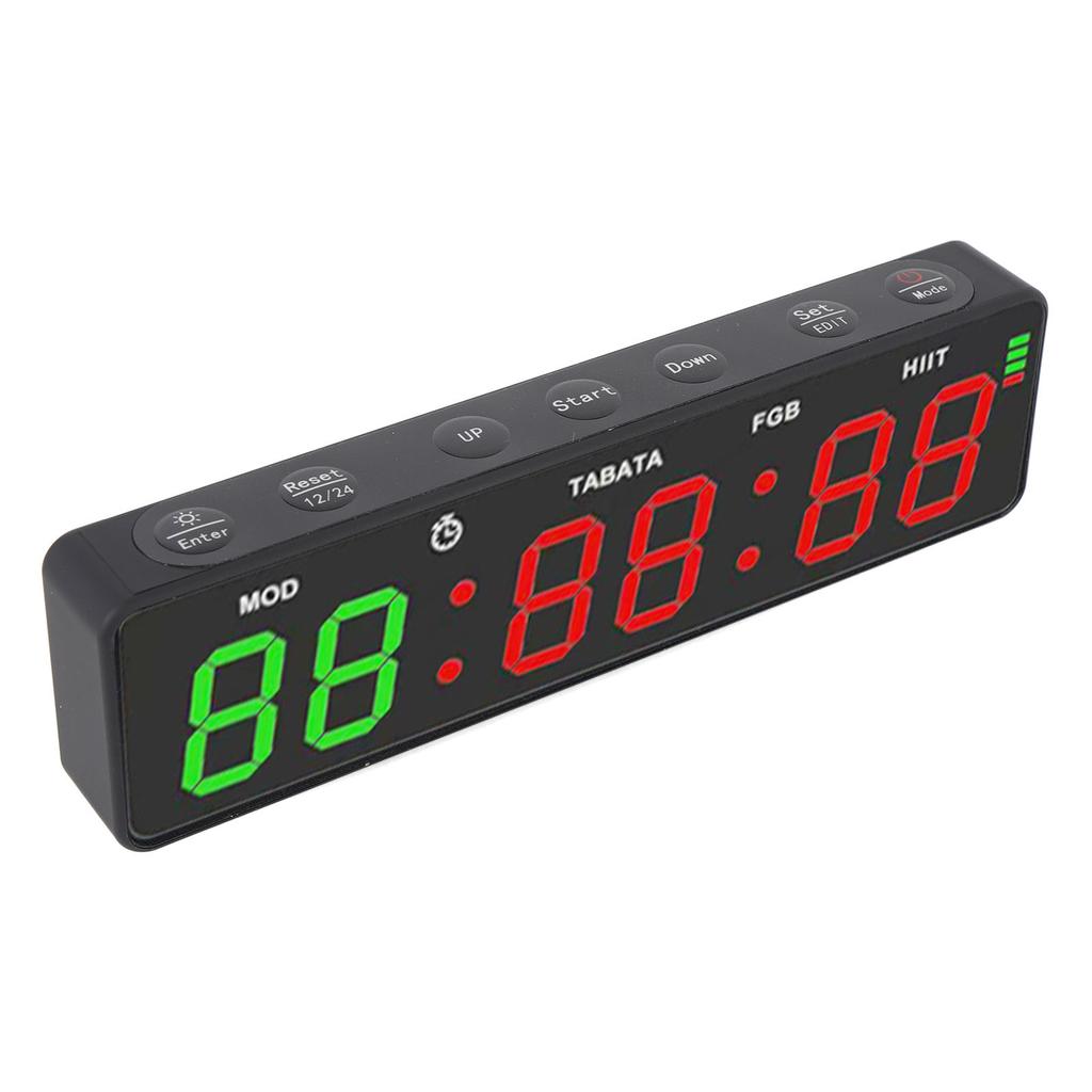 Portable Gym Timer Clock Magnetic Rechargeable Workout Interval Fitness Digital Timer with Stopwatch for Home Garage