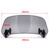 Universal Motorcycle Windshield Extension Adjustable Spoiler Clamp-On Windscreen Deflector Suitable For All Motorcycle Models