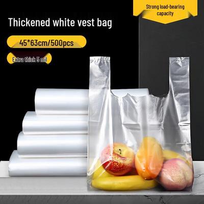 Xiao Xian Thickened White Vest Handle Carry Bags