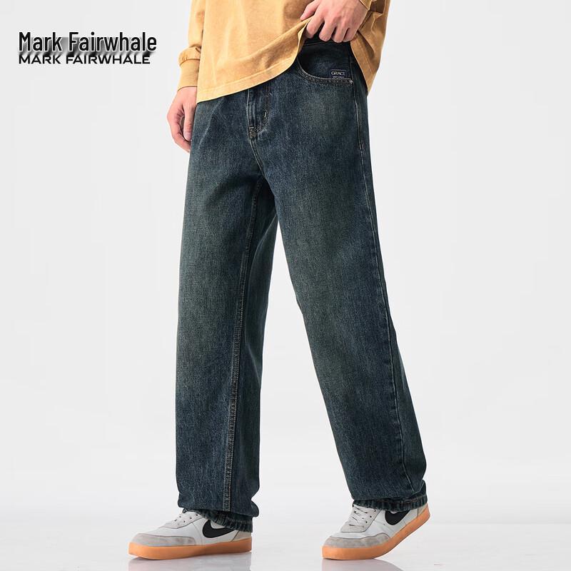 Mark Fairwhale Men's Retro Loose Straight-Leg Jeans