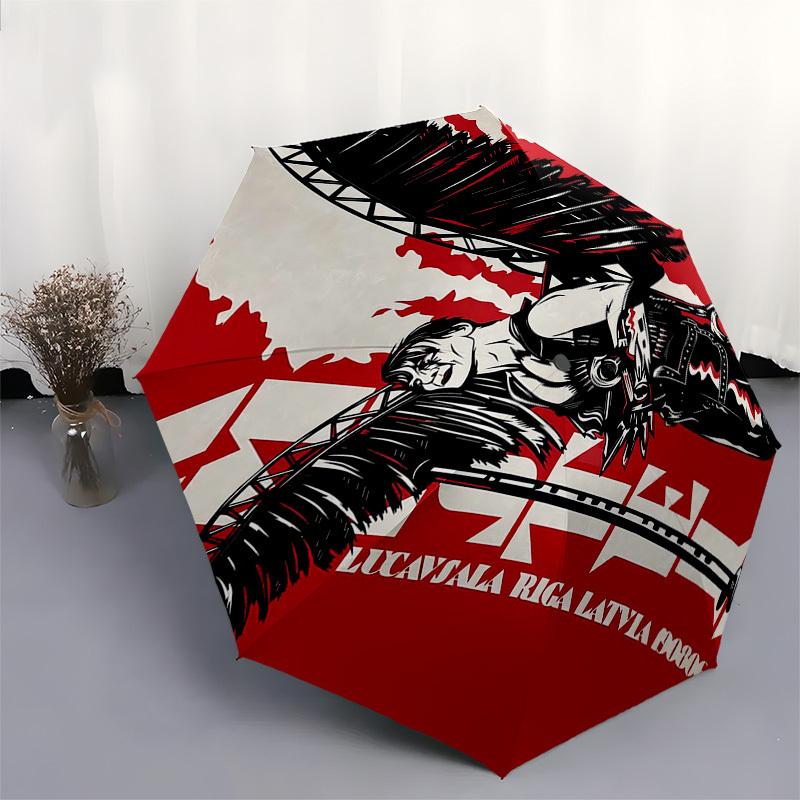 1pc Wings ... Sword Automatic Open, Windproof, Compact Travel Umbrella, Gift for Birthday, Christmas, Business 93004