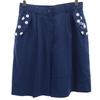 90s Old Golf Shorts L Navy GOLF Culottes Women Used
