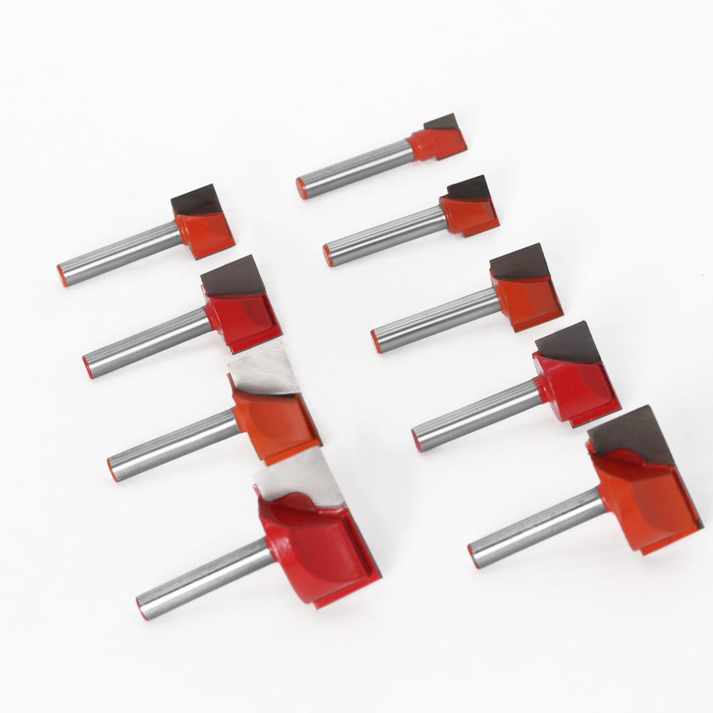 9-Piece Set Of 6 Handle Cleaning Cutter, Woodworking Milling Cutter, Slotting Cutter Engraving Machine Numerical Control Cutter Export Foreign Trade