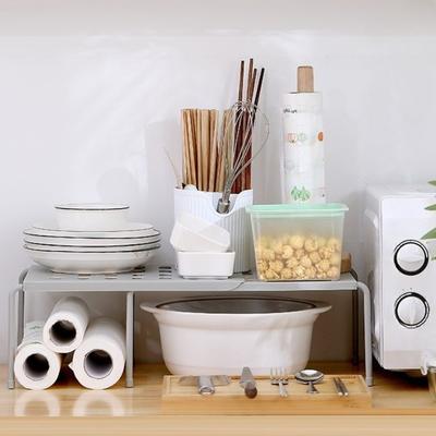 Expandable Under Sink Organizer Kitchen Bathroom Storage Shelf Multi Layer Adjustable Floor Rack Collapsible Storage Cabinet