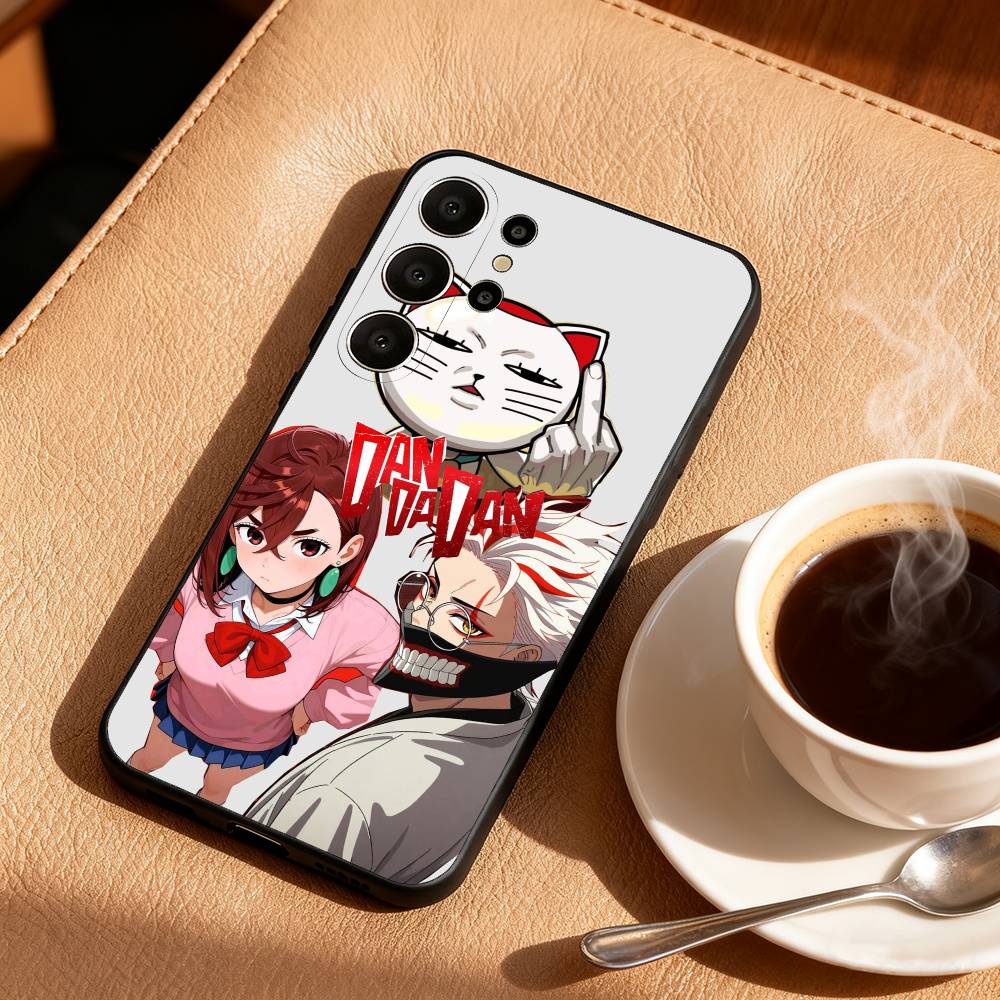 M-Momo Ayase D-Dandadan Phone Case For Samsung S26,S25,24,23,22,30,21,10,9,Ultra,Plus,Lite,Black Soft Case