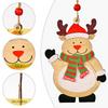 3Pcs Christmas Printing Wooden Pendant Christmas Tree Decoration Window Table Window Mall Party  Decoration