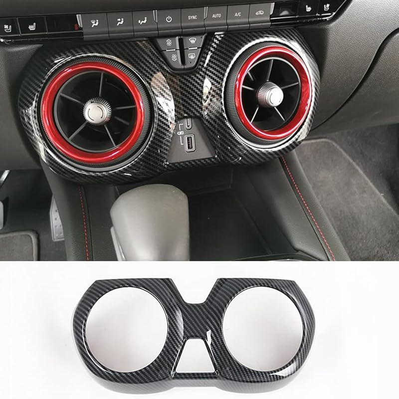 Center Console Air Condition A/C Switch Button Vent Outlet Cover Trim Car Accessories Interior Decoration Carbon Fiber for Chevrolet Blazer 2020 2021