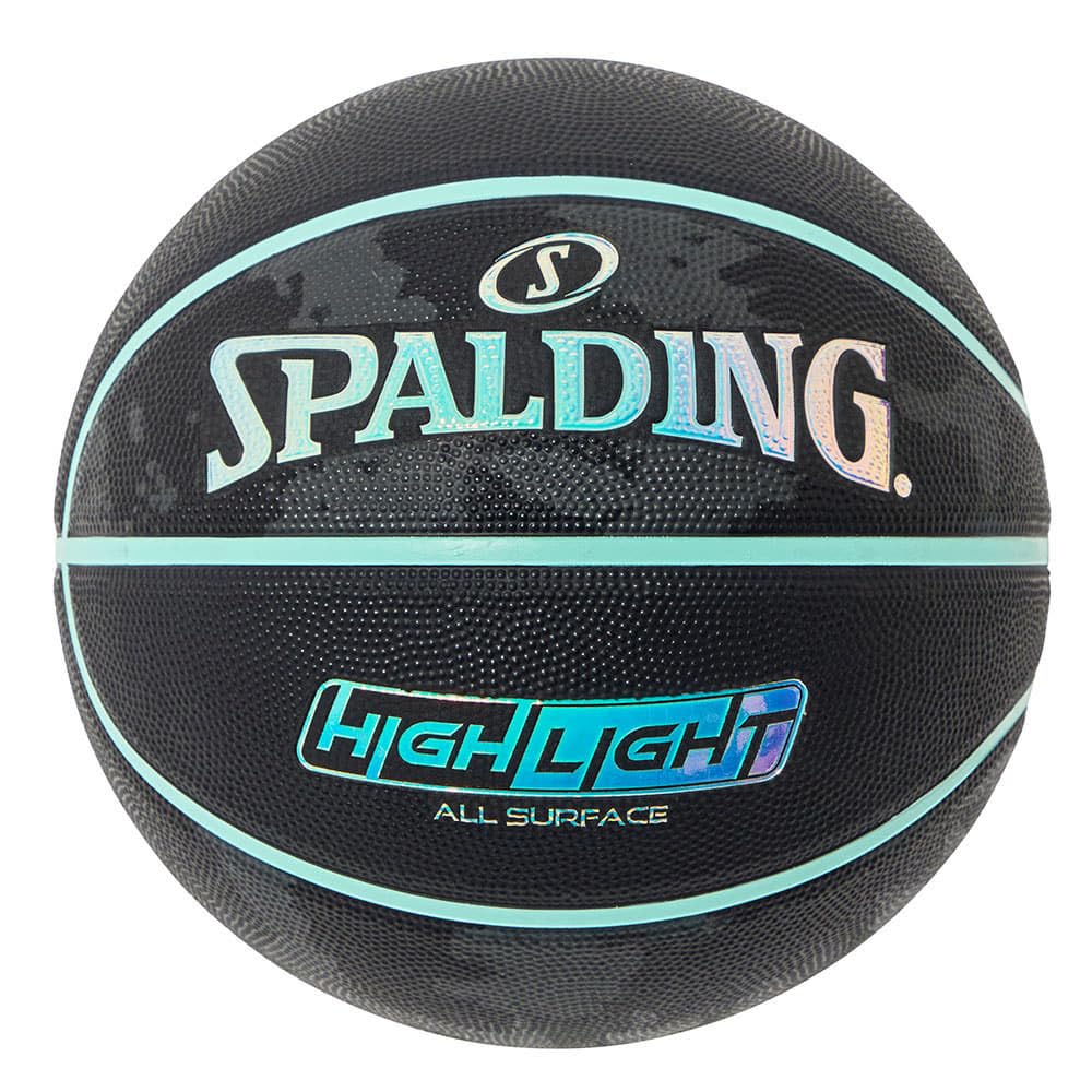 

Spalding Highlight Mint Rubber, Black x Mint, Size 5 Ball, 85-155J
