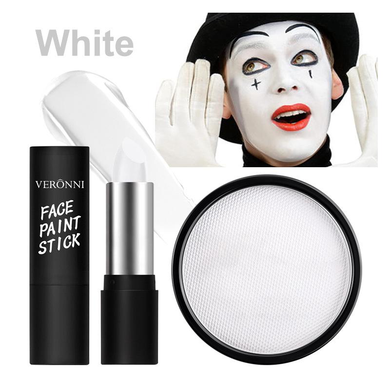 Halloween Körperbemalungs-Set mit Farbstiften, Hochpigmentiertes Bühnen-Cosplay Gesichts- & Körper-Make-up, Wasserdicht & Leicht zu Verblenden