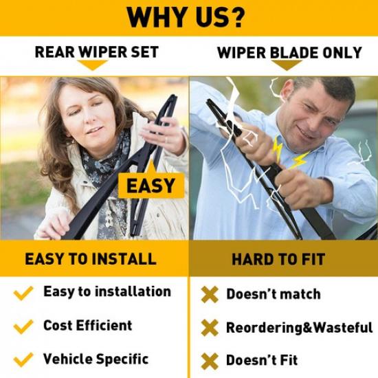 Rear Wiper Arm Blade Kit Fit For FORD ESCAPE EXPLORER 2013 2014 2015 2016 2017