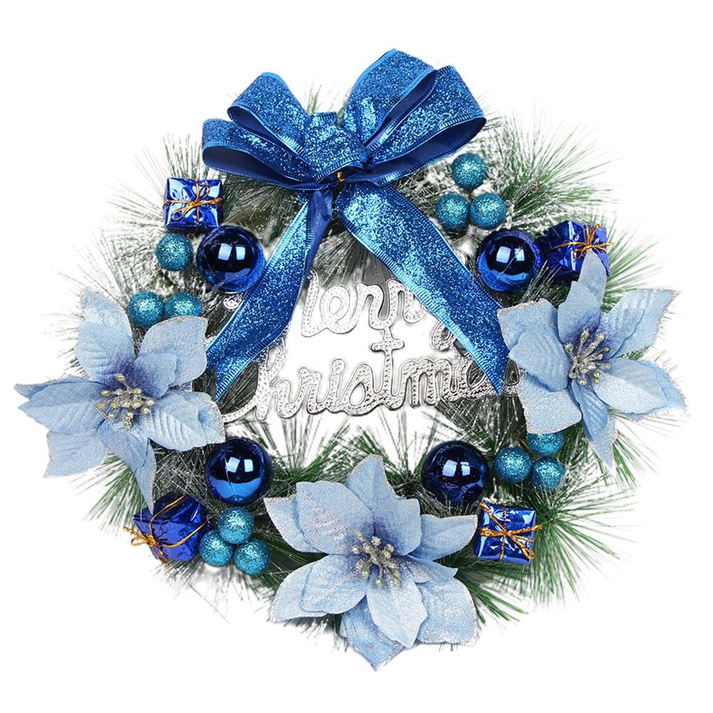 30cm Christmas Wreath Decoration Christmas Door Winter Pine Cones and Baubles