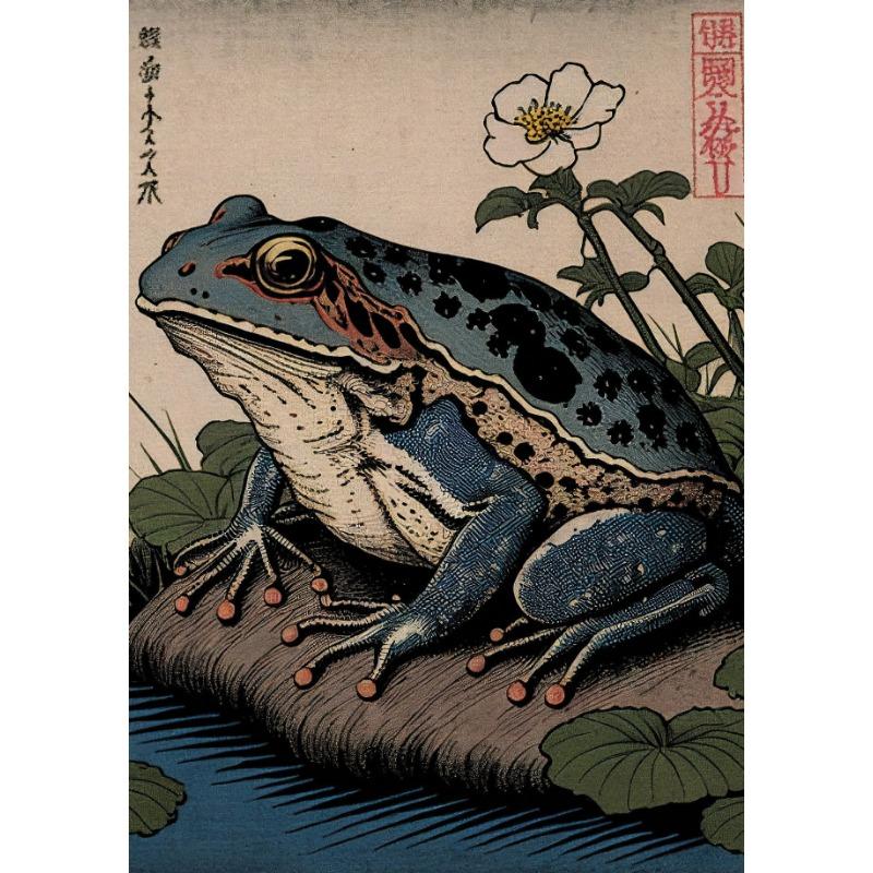 Japanese Art Style Animal Posters Dog Otter Squirrel Crane Prints Canvas Printing Retro Wall Picture for Living Room Home Decor