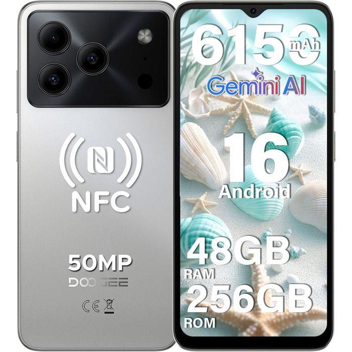 OUKITEL C66 Smartphone 24GO+512GO/1TB 6,73" 120Hz 5000mAh 64MP Étanche Telephone Portable Android 16 4G Fingerprint/NFC/GPS Jaune