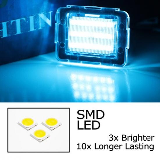 Ice Blue Full LED License Plate Lights For Mercedes C GLS GLK GLA GLC GLE Class