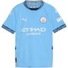 Manchester City Football Club Series 2024-25 Season Letter Print Comfortable Fashion Short Sleeve T-Shirt Kids Tops Blue 775078-01