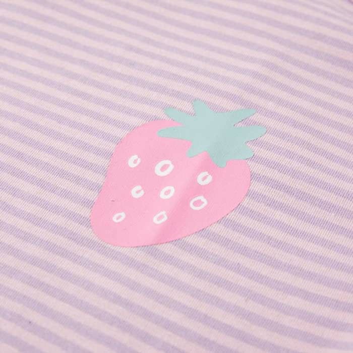 Children's T-shirt with Lilac Ruffle Sleeves 92/104/116/128/140