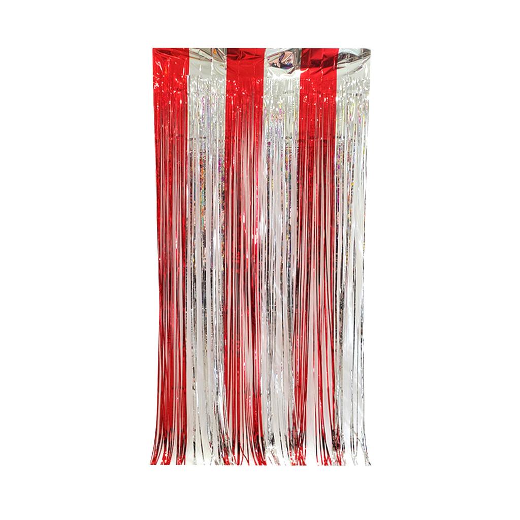 Double Pinyin Foil Fringe Curtains, Party Decorations Metallics Streamers, Party Photo Booth Backdrops For Birthday Wedding Engagement Bridal Shower