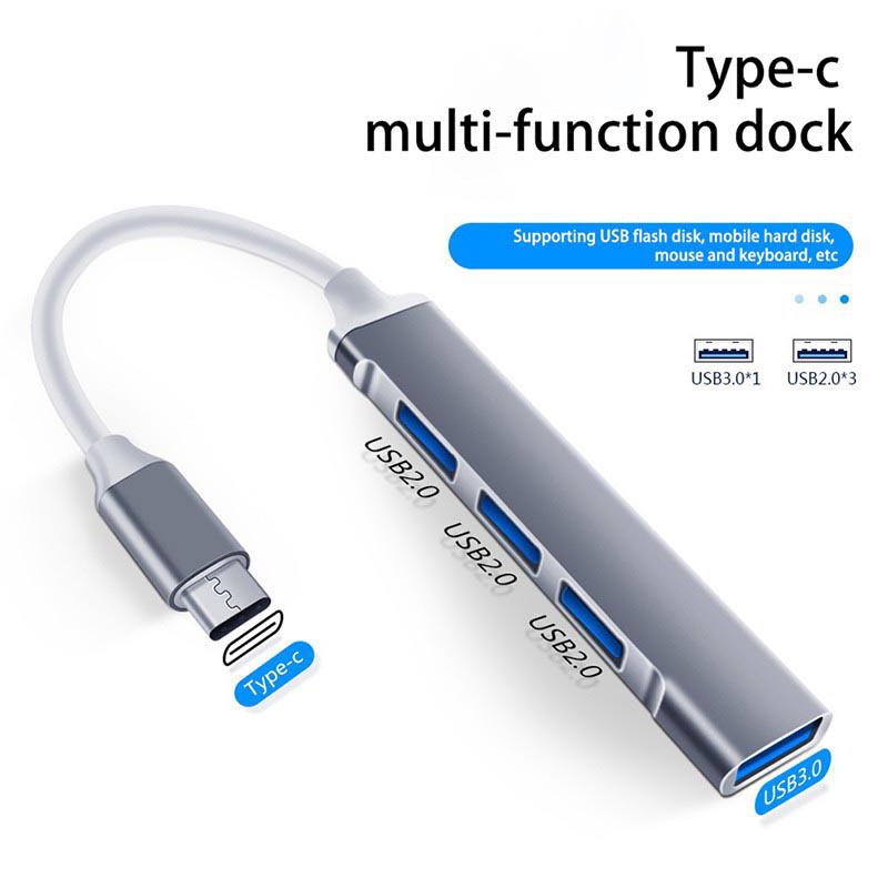 Usb C Hub 3.0 Type C 3.1 4 Port Multi Splitter Adapter Otg For Pc Computer