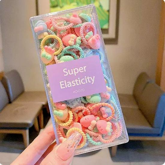 Child-Friendly Baby Hair Tie - Small, High Elasticity Rubber Band for Little Girls