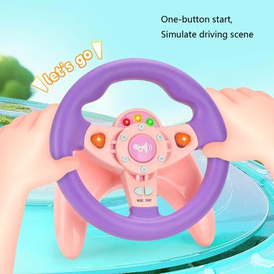 Musical Educational Steering Wheel Toy For Toddler Realistic Sound Effects And Light Driving Experience Pretend Play Toy