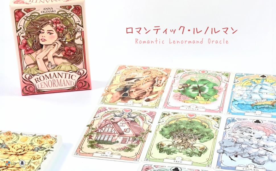 Lenormand Romantic Lenormand Oracle Fortune with Japanese Authentic I.I.J Cards, Cards, Telling, Love, Instructions,