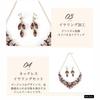 [KK Solis] Flower Motif Gorgeous Necklace & Earrings - Large, Luxurious, High-End Jeweled Accessory for Weddings, Receptions, Parties, Concerts,
